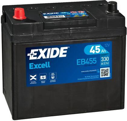 EXIDE Startbatteri EB455 12V 45Ah