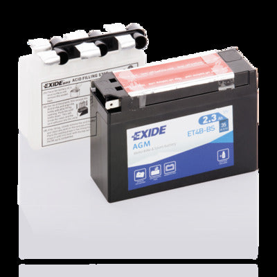 EXIDE Startbatteri ET4B-BS 12V 2Ah