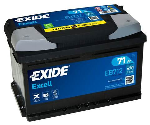 EXIDE Startbatteri EB712 12V 71Ah