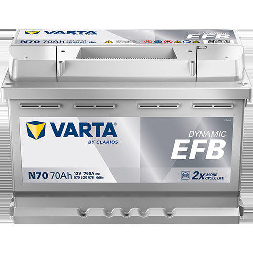 VARTA Startbatteri 570500076K262 12V 70Ah