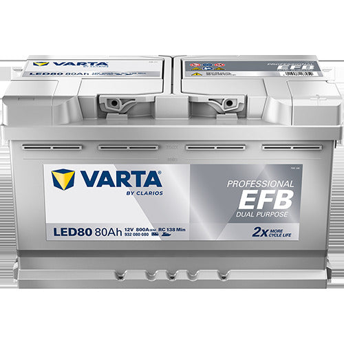 VARTA Startbatteri 932080080K312 12V 80Ah