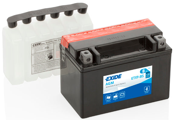 EXIDE Startbatteri ETX9-BS 12V 8Ah
