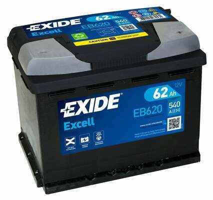 EXIDE Startbatteri EB620 12V 62Ah