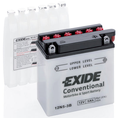 EXIDE Startbatteri 12N5-3B 12V 5Ah