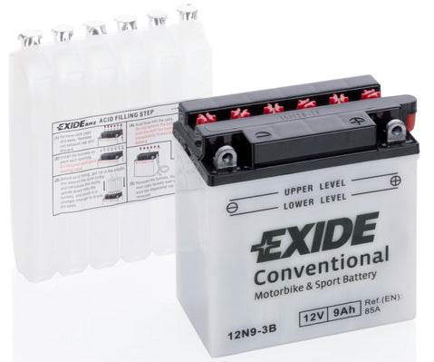 EXIDE Startbatteri 12N9-3B 12V 9Ah