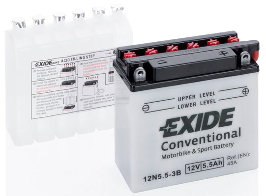 EXIDE Startbatteri 12N5,5-3B 12V 6Ah