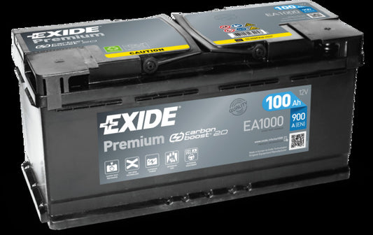 EXIDE Startbatteri EA1000 12V 100Ah