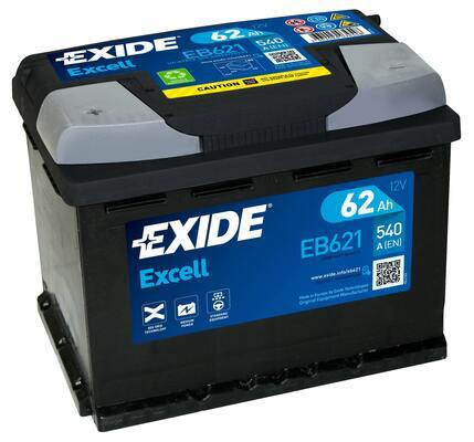 EXIDE Startbatteri EB621 12V 62Ah