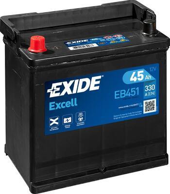 EXIDE Startbatteri EB451 12V 45Ah
