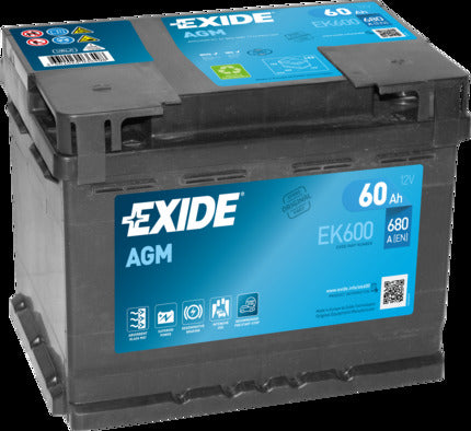 EXIDE Startbatteri EK600 12V 60Ah