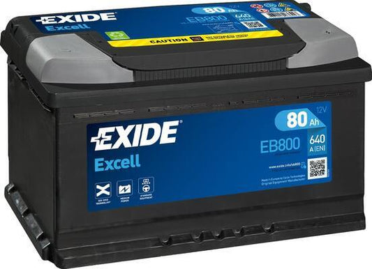 EXIDE Startbatteri EB800 12V 80Ah