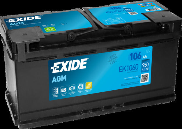 EXIDE Startbatteri EK1060 12V 106Ah