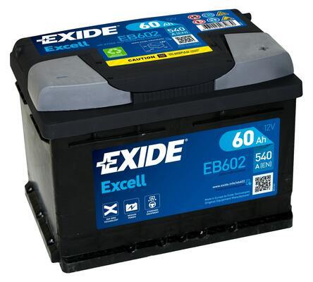 EXIDE Startbatteri EB602 12V 60Ah