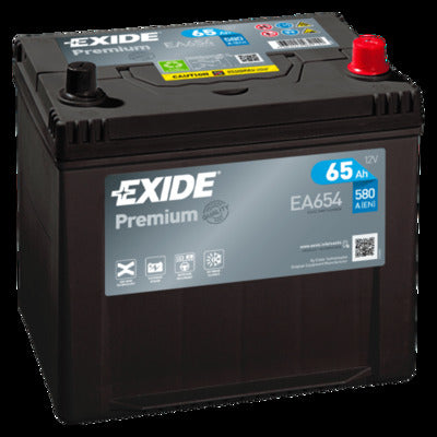 EXIDE Startbatteri EA654 12V 65Ah