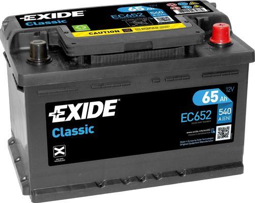 EXIDE Startbatteri EC652 12V 65Ah