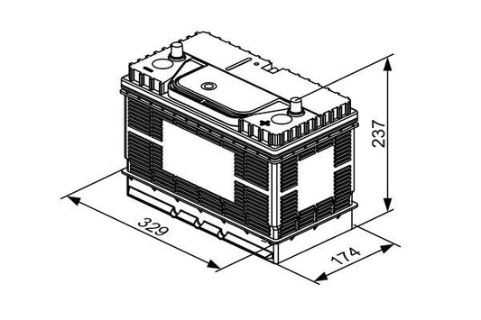 092 T30 520 BOSCH Startbatteri 0 12V 105Ah
